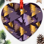 purple christmas trees Ornament (Heart)