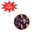 purple christmas trees 1  Mini Button (10 pack) 