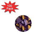 purple christmas trees 1  Mini Button (100 pack) 