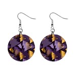 purple christmas trees 1  Button Earrings