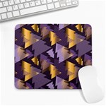 purple christmas trees Large Mousepad