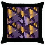 purple christmas trees Throw Pillow Case (Black)