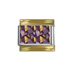 purple christmas trees Gold Trim Italian Charm (9mm)