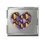 purple christmas trees Mega Link Heart Italian Charm (18mm)