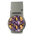 purple christmas trees Money Clip (Round)