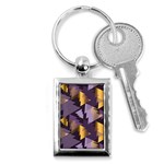 purple christmas trees Key Chain (Rectangle)