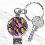 purple christmas trees Nail Clippers Key Chain