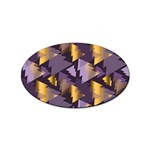 purple christmas trees Sticker (Oval)