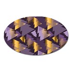 purple christmas trees Magnet (Oval)