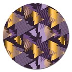 purple christmas trees Magnet 5  (Round)