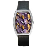 purple christmas trees Barrel Style Metal Watch