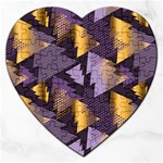 purple christmas trees Jigsaw Puzzle (Heart)