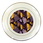 purple christmas trees Porcelain Plate