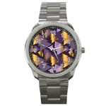 purple christmas trees Sport Metal Watch