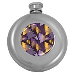 purple christmas trees Hip Flask (5 oz)