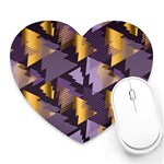 purple christmas trees Heart Mousepad