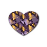 purple christmas trees Rubber Coaster (Heart)