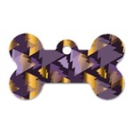 purple christmas trees Dog Tag Bone (Two Sides)