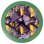 purple christmas trees Color Wall Clock