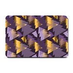 purple christmas trees Small Doormat