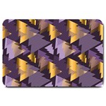 purple christmas trees Large Doormat