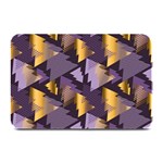 purple christmas trees Plate Mat