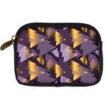 purple christmas trees Digital Camera Leather Case