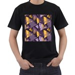 purple christmas trees Men s T-Shirt (Black)