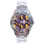 purple christmas trees Stainless Steel Analogue Watch