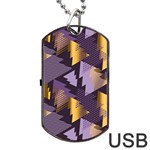 purple christmas trees Dog Tag USB Flash (One Side)