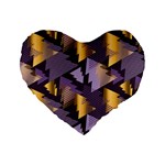 purple christmas trees Standard 16  Premium Flano Heart Shape Cushion 