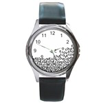 Love Love Love Round Metal Watch