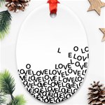 Love Love Love Ornament (Oval)