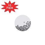 Love Love Love 1  Mini Button (10 pack) 