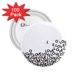 Love Love Love 2.25  Button (100 pack)