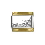 Love Love Love Gold Trim Italian Charm (9mm)