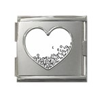 Love Love Love Mega Link Heart Italian Charm (18mm)