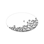 Love Love Love Sticker (Oval)