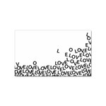 Love Love Love Sticker (Rectangular)