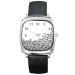 Love Love Love Square Metal Watch