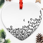 Love Love Love Heart Ornament (Two Sides)