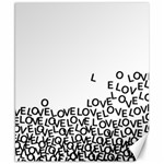 Love Love Love Canvas 8  x 10 