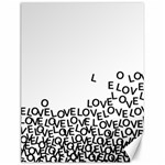 Love Love Love Canvas 12  x 16 