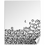 Love Love Love Canvas 16  x 20 