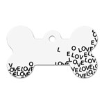 Love Love Love Dog Tag Bone (One Side)