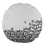 Love Love Love Large 18  Premium Round Cushion 