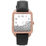 Love Love Love Rose Gold Leather Watch 