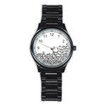 Love Love Love Stainless Steel Round Watch