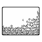 Love Love Love Double Sided Fleece Blanket (Small)