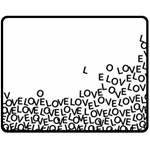 Love Love Love Double Sided Fleece Blanket (Medium)